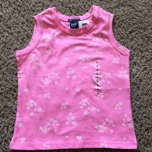 NWTs Vintage Gap stretch pink print sleeveless top Sz 5-